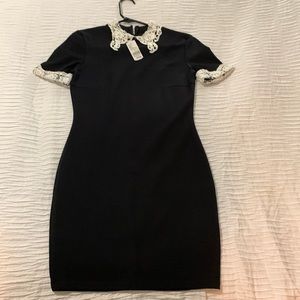 Size small. Black dress from Q
